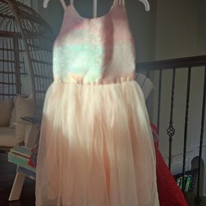 Cat & Jack Pink and Cream Formal Kids Dress